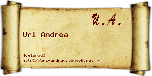 Uri Andrea névjegykártya