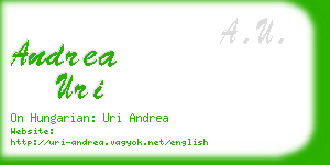 andrea uri business card